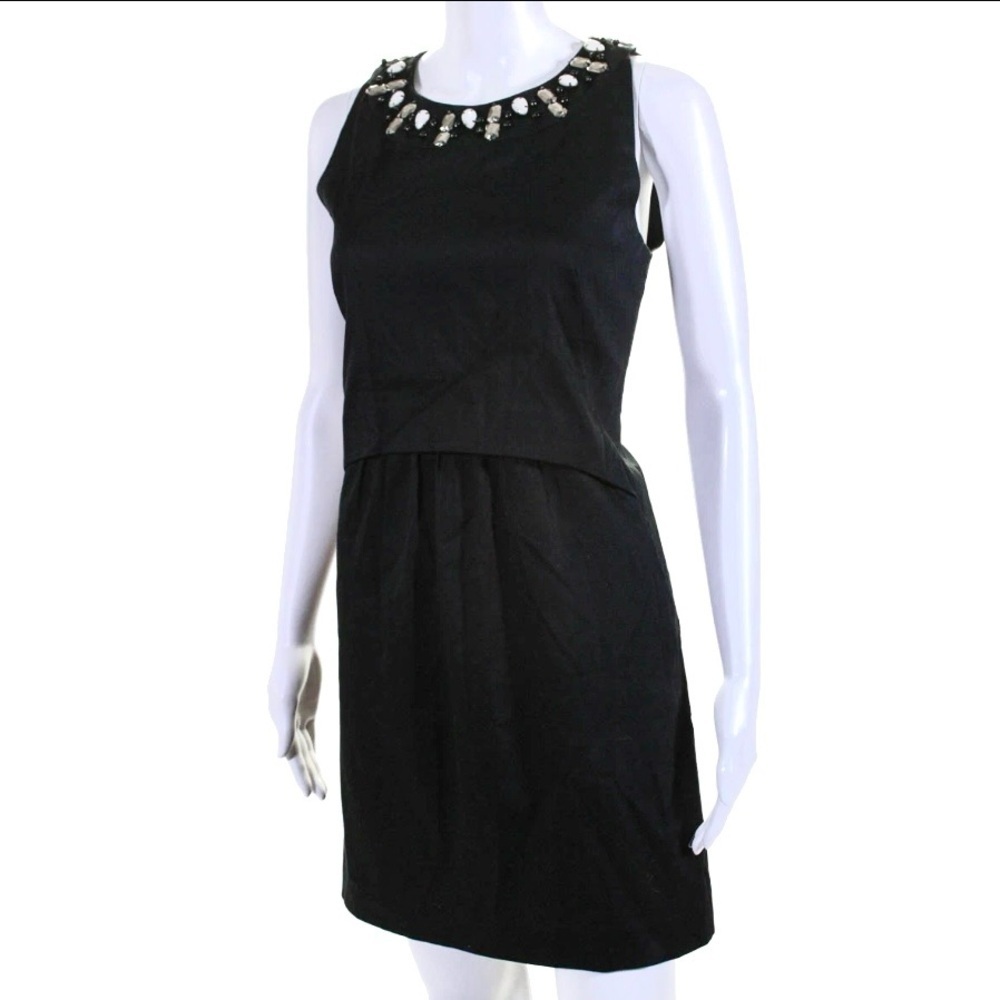 Milly of NY Vintage Fit & Flare Cocktail Dress in Black Size 6 - Picture 2 of 11